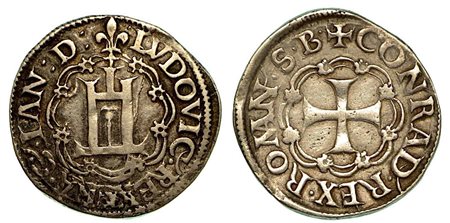 GENOVA. Ludovico XII Re di Francia, 1499-1507., Testone.