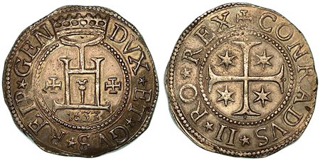 GENOVA. Dogi biennali, 1528-1797., Scudo 1633.