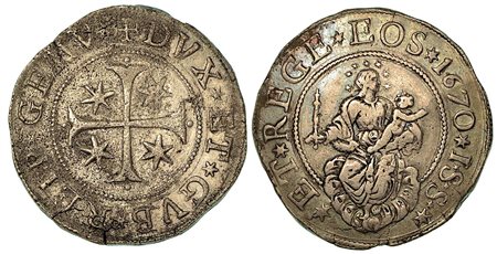 GENOVA. Dogi biennali, 1528-1797., Scudo 1670.