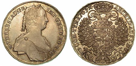 AUSTRIA. Maria Theresia, 1740-1780., Thaler 1763.
