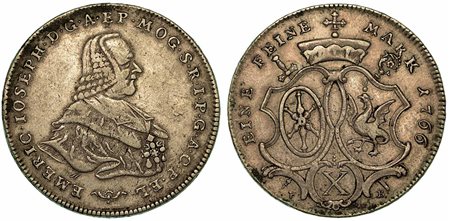 GERMANIA - MAINZ. Emerich Josef, 1763-1774., Thaler 1766.
