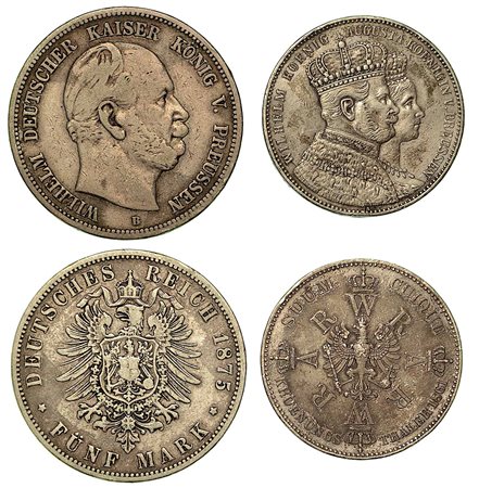 GERMANIA - PRUSSIA. Lotto di due monete., 