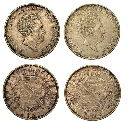 GERMANIA - SAXONY ALBERTINE. Lotto di due esemplari., 