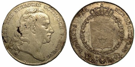 SVEZIA. Karl XIII, 1809-1818., Riksdaler 1812.