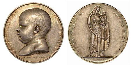NASCITA DEL RE DI ROMA., Medaglia in argento 1811.