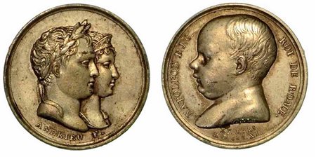 NASCITA DEL RE DI ROMA., Medaglia in argento 1811, Parigi.