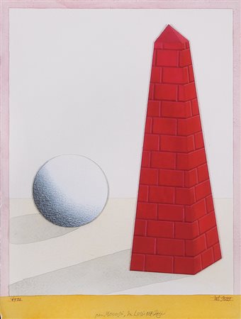 LUCIO DEL PEZZO Napoli 1933 Senza titolo, 1986 tecnica mista e collage su...