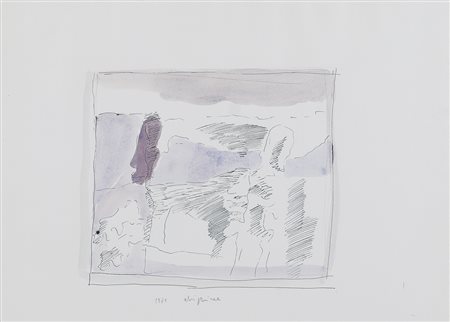 ALFREDO CHIGHINE Milano 09/03/1914 - Pisa 16/07/1974 Composizione, 1971 china...