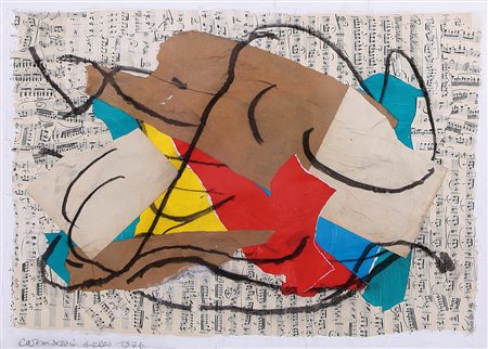 ARTURO CARMASSI Lucca 02/07/1925 Senza titolo, 1976 tecnica mista e collage...