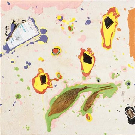 RENZO NUCARA Crema 1948 Resinfilm 232, 2006 resina, pigmenti e oggetti su...