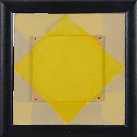 GIANNI DESSI` Roma 19/01/1955 Senza titolo olio su tavola cm. 41x41, firma,...