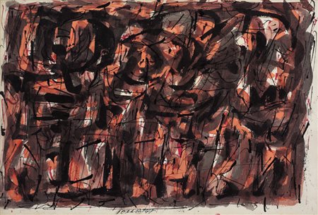 PIERO DORAZIO Roma 28/06/1927 - Todi 17/05/2005 Senza titolo, 1957 china e...