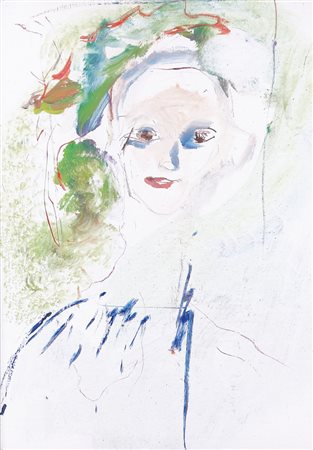 ERNESTO TRECCANI Milano 26/08/1920 - Milano 27/11/2009 Volto olio su tela cm....