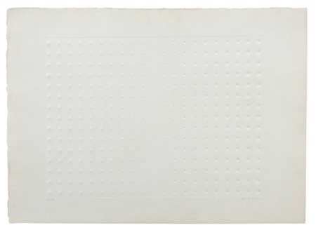 ENRICO CASTELLANI Castelmassa (Ro) 04/08/1930 Superficie bianca, 1976...