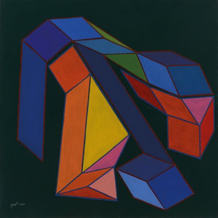 ACHILLE PERILLI Roma 28/01/1927 Il ghiribizzo, 2000 tecnica mista su tela cm....