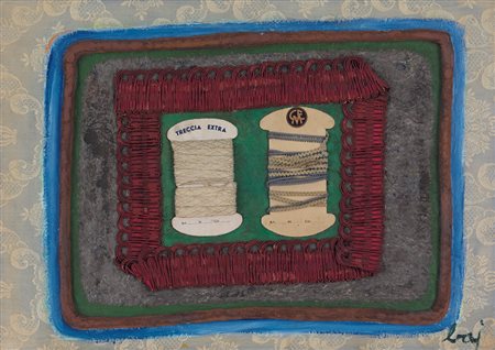 ENRICO BAJ Milano 31/10/1924 - Varese 15/06/2003 Traccia extra, 1965 acrilico...