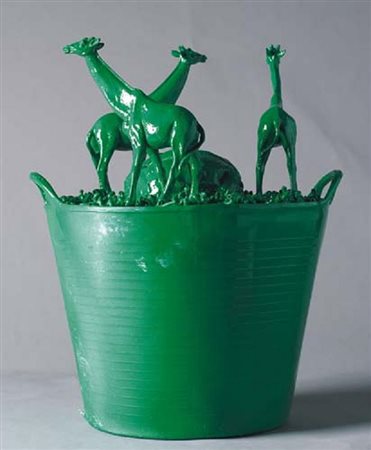 WILLIAM SWEETLOVE Ostenda (Belgio) 1949 Three cloned green giraffes, 2006...