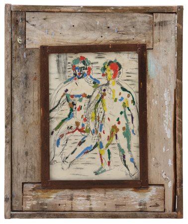 SANDRO CHIA Firenze 20/04/1946 Senza titolo, (anni '90) tecnica mista su...