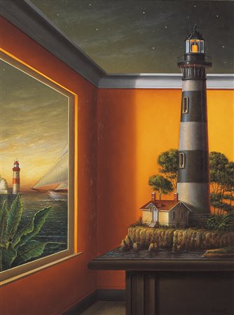 ANTONIO NUNZIANTE Napoli 1956 La luce dentro, 2005 olio su tela cm. 80x60,...