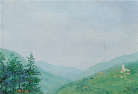 UMBERTO LILLONI Milano 01/03/1898 - Milano 15/06/1980 Vallata parmense, 1962...