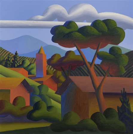 SALVO Leonforte (En) 22/05/1947 Sant'Anna, (2009) olio su tela cm. 60x60,...