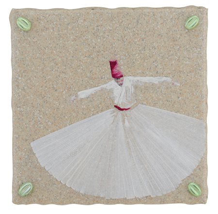 ALDO MONDINO Torino 04/10/1938 - 10/03/2005 Turcata olio e applicazioni su...