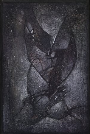 SALVATORE PROVINO Bagheria (Pa) 04/06/1943 L'atleta, (1991) olio su carta...