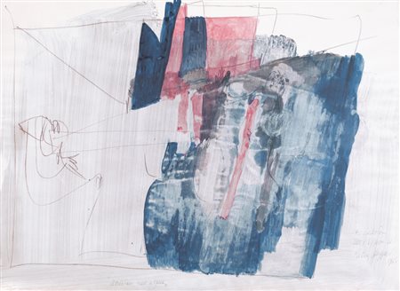 PIERO RUGGERI Torino 27/04/1930 - 14/05/2009 Uomini sull'acqua, 1961 tecnica...