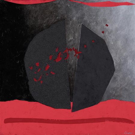 ENZO CURSARO Paestum 1953 Terra nuova, 2008 olio e tecnica mista su tela cm....