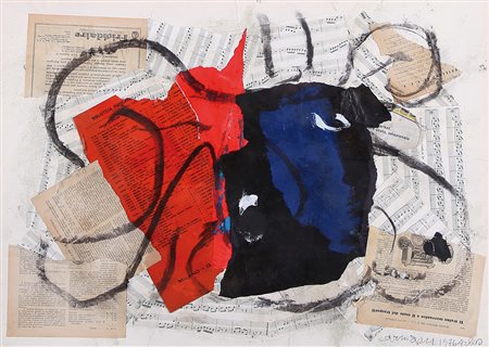 ARTURO CARMASSI Lucca 02/07/1925 Senza titolo, 1976 tecnica mista e collage...