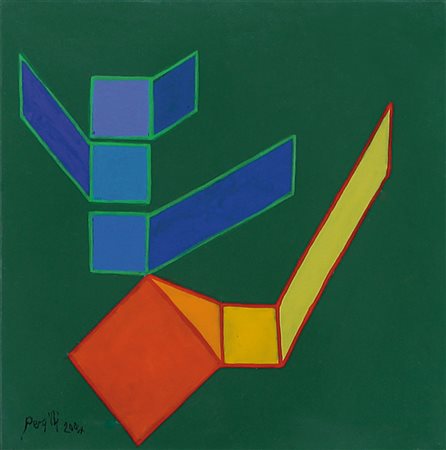 ACHILLE PERILLI Roma 28/01/1927 Ruvi, 2004 tecnica mista su tela cm. 20x20,...