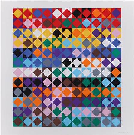 DADAMAINO Milano 02/10/1935 - Milano 04/2004 Mappa cromatica serigrafia su...