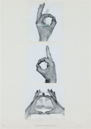 ALDO SPINELLI Milano 1948 Circonferenze fatte a mano, 1971 tre fotografie in...