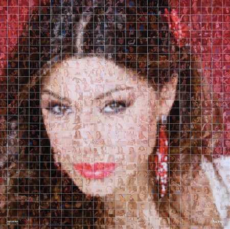 MARIA MURGIA Ossi (SS) 1935 Omaggio a Belen Rodriguez, 2011 fotomosaico...