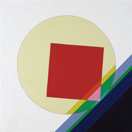 EUGENIO CARMI Genova 17/02/1920 Il mondo gira, 2007 acrilico su juta cm....