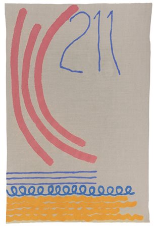 GIORGIO GRIFFA Torino 29/03/1936 Tre linee con arabesco n. 211, 1991 acrilici...