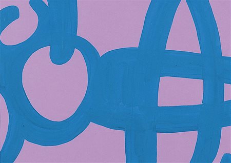 CARLA ACCARDI Trapani 09/10/1924 Blu su viola, 2010 tempera su carta cm....