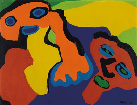 KAREL APPEL Amsterdam 25/04/1921 - Zurigo 03/05/2006 Senza titolo, 1973...