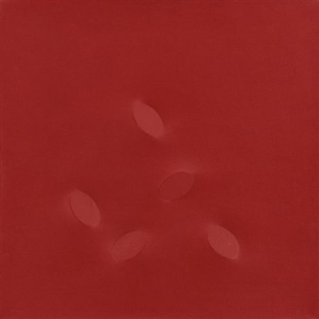 TURI SIMETI Alcamo 05/08/1929 Cinque ovali rossi, 1996 acrilico su tela...