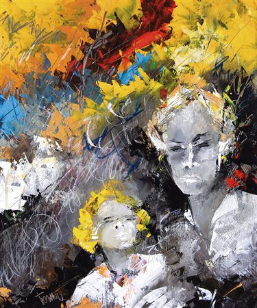 FRANCESCO TORALDO Catanzaro 1960 Mamma Nadia, 2008 acrilici su tavola cm....