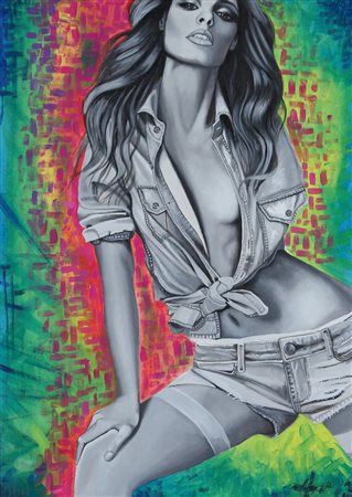 MARIA GIOVANNA PERI Palermo 1978 Psychedelic, 2012 olio su tela cm. 70x50,...