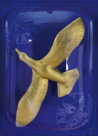 CRACKING ART Golden flight, blue sky, 2001 scultura in materiale plastico cm....