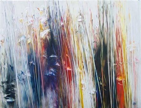 ANDREA QUARTO Lucca 1959 Effetto serra, 2007 olio su tela cm. 70x90, firma in...