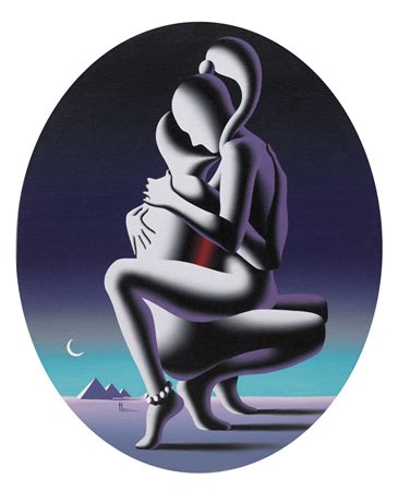 MARK KOSTABI Los Angeles 1960 Distant Promise, 2002 olio su tela ovale cm....