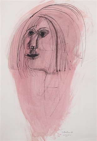 BRUNO CASSINARI Piacenza 28/10/1912 - Milano 26/03/1992 Figura, 1960 tecnica...