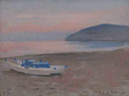 WALTER LAZZARO Roma 05/12/1914 - Milano 03/03/1989 Bocca di Magra, 1962 olio...