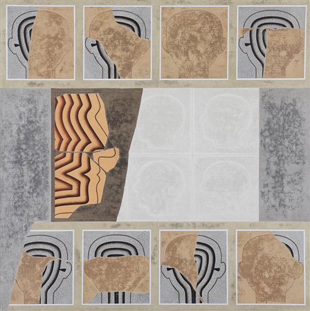 ANGELO CAGNONE Carcare (Sv) 05/03/1941 In silenzio, 1976/77 olio su tela cm....