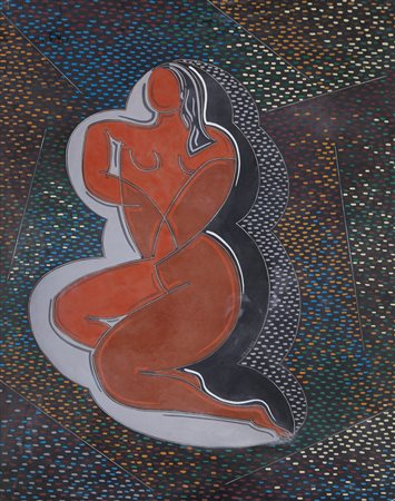 PIPPO ORIANI Torino 25/06/1909 - Roma 01/12/1972 Modella in riposo encausto,...