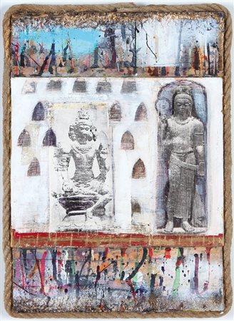 MIRKO PAGLIACCI Losanna 1959 Asian work 792 Brahmà, 1996 olio, smalto, oro,...