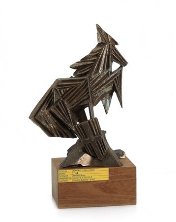 GIULIO BALBO Torino 30/01/1943 Cavallo del palio, 1992 bronzo fuso cm....